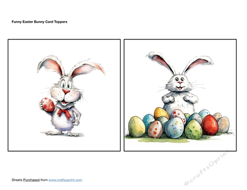 Funny Bunny Card Toppers