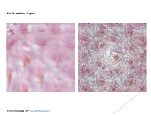 Pink Textured Card Toppers