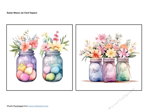 Easter Mason Jar Card Toppers