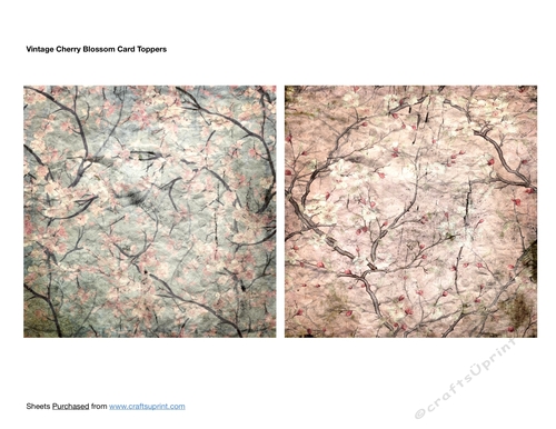 Vintage Cherry Blossom Card Toppers