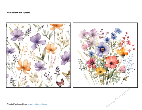Wildflower Card Toppers