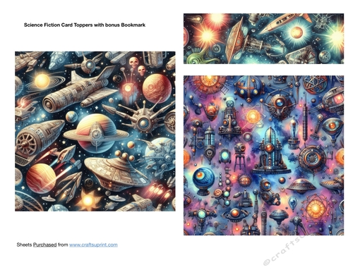 Science Fiction Card Toppers with bonus Bookmark