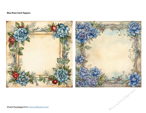 Blue Rose Card Toppers