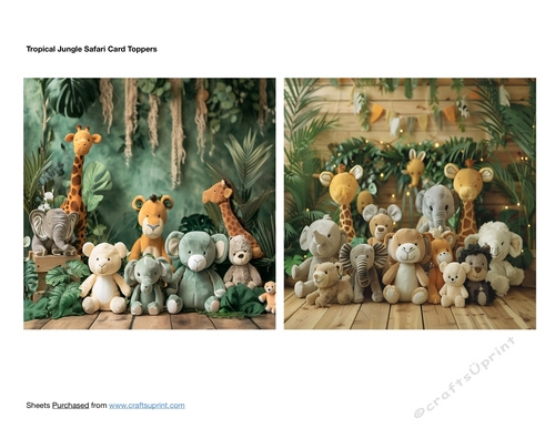 Tropical Jungle Safari Card Toppers