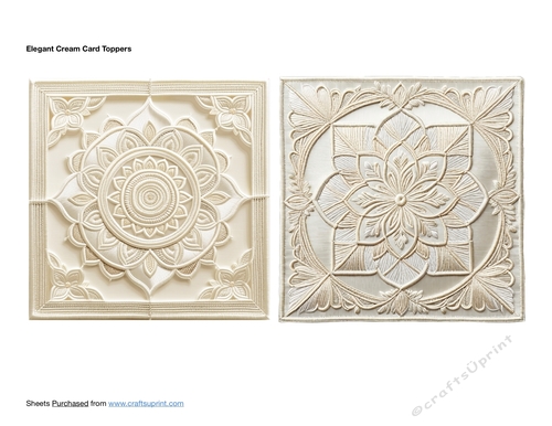 Elegant Cream Card Toppers