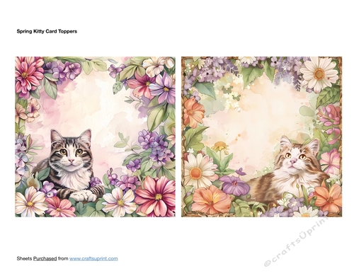 Spring Kitty Card Toppers