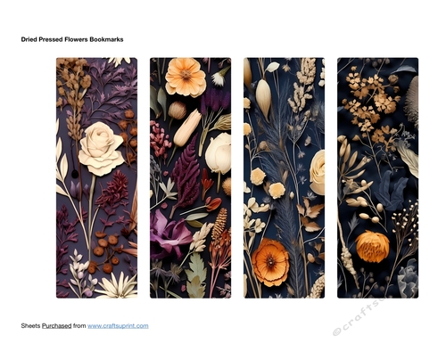 Dried Pressed Flower Bookmarks
