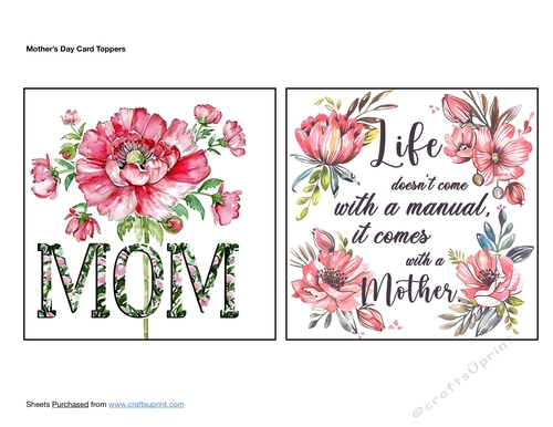 Mothers Day Card Toppers