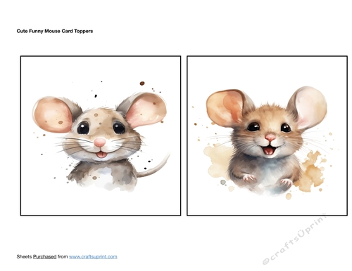 Cute Funny Mouse Card Toppers
