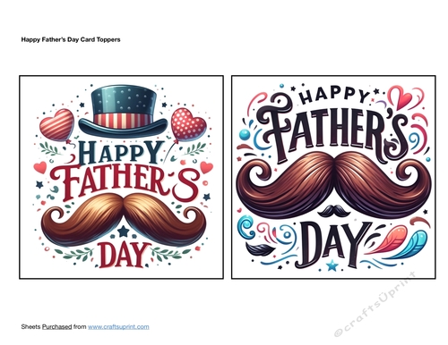Happy Fathers Day Card Toppers