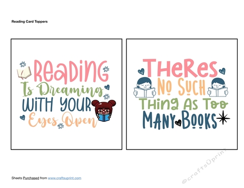Reading Card Toppers