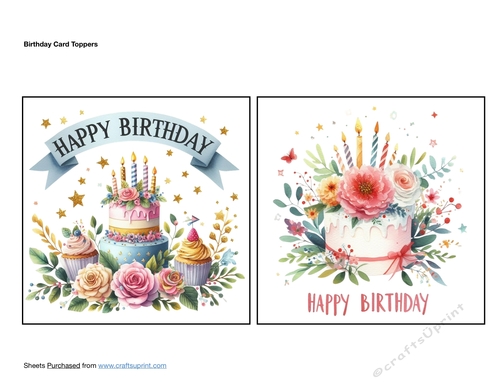 Birthday Card Toppers