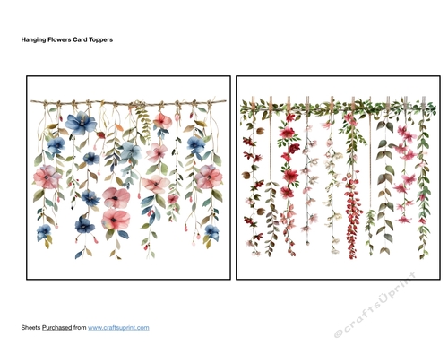 Hanging Flowers Card Toppers