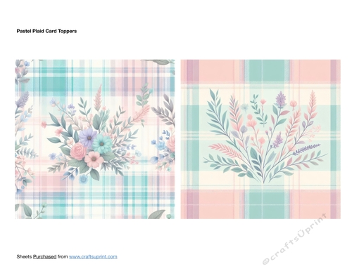 Pastel Plaid Card Toppers