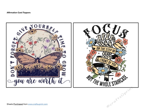 Affirmation Card Toppers