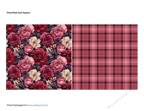 Petal Plaid Card Toppers