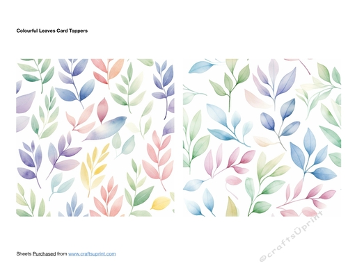 Colourful Leaves Card Toppers