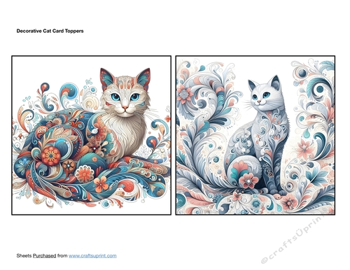 Decorative Cat Card Toppers
