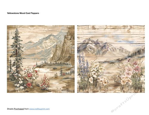 Yellowstone Wood Card Toppers