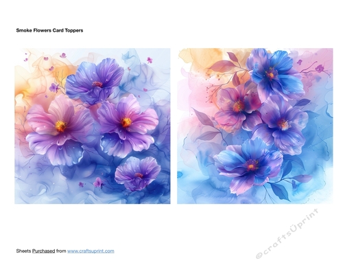 Smoke Flowers Card Toppers