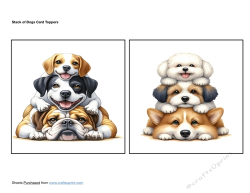 Stack of Dogs Card Toppers