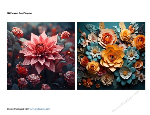 3D Flowers Card Toppers