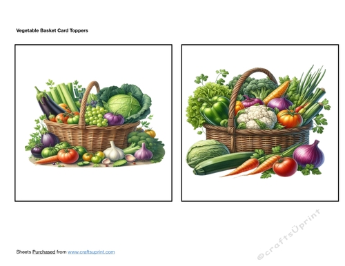 Vegetable Basket Card Toppers