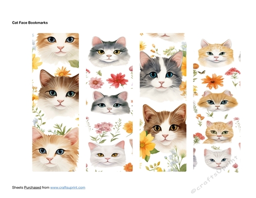 Cat Face Bookmarks