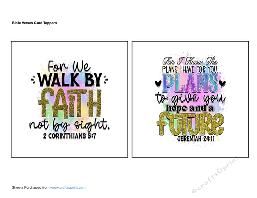 Bible Verses Card Toppers