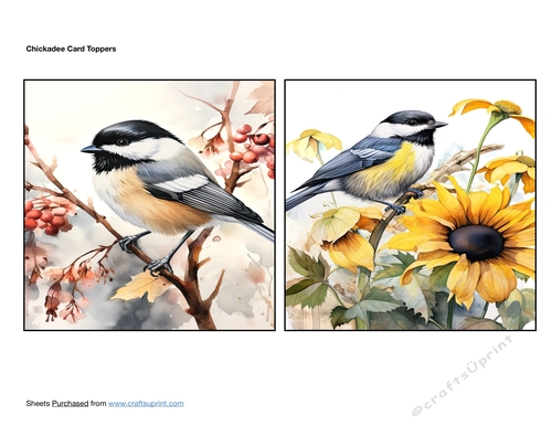 Chickadee Card Toppers