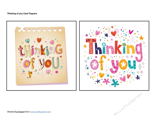 Thinking of You Card Toppers