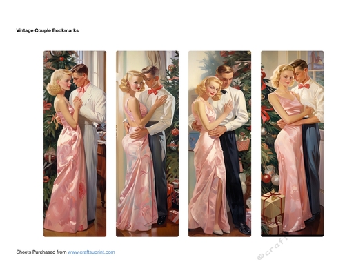 Vintage Couple Bookmarks