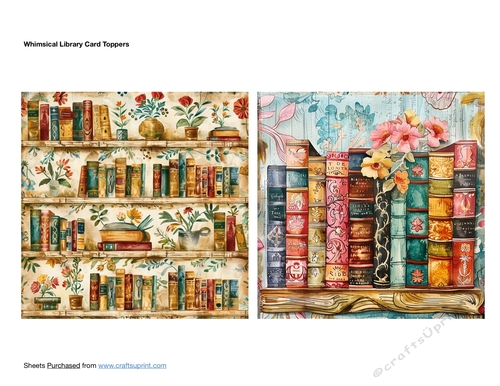 Whimsical Library Card Toppers