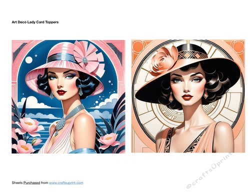 Art Deco Lady Card Toppers