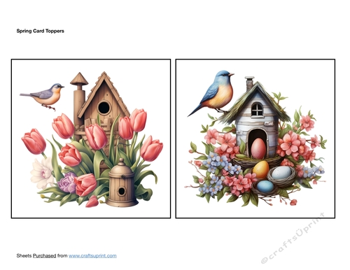 Spring Card Toppers
