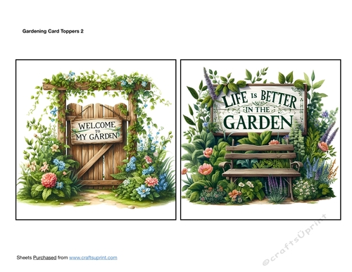 Gardening Card Toppers 2