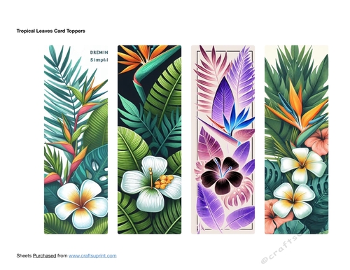 Tropical Leaves Card Toppers