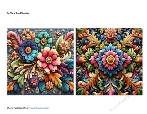 3d Floral Card Toppers