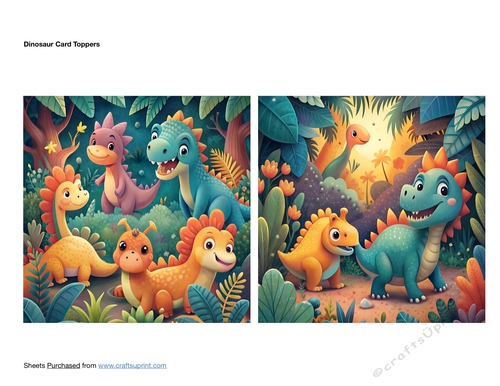 Dinosaur Card Toppers