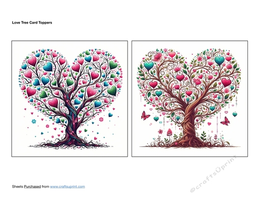Love Tree Card Toppers