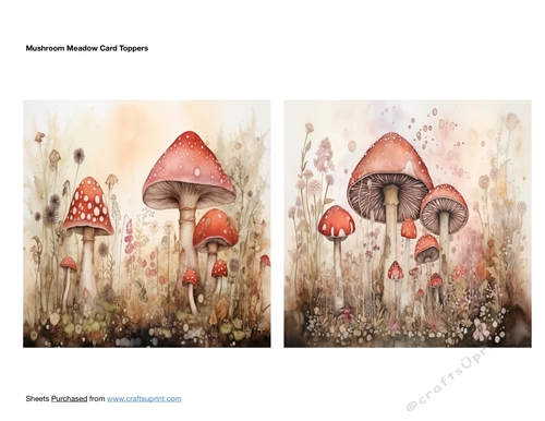 Mushroom Meadow Card Toppers