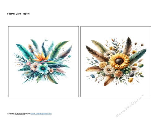 Feather Card Toppers