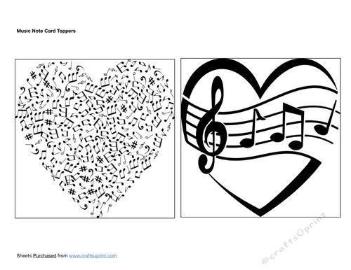 Music Note Card Toppers
