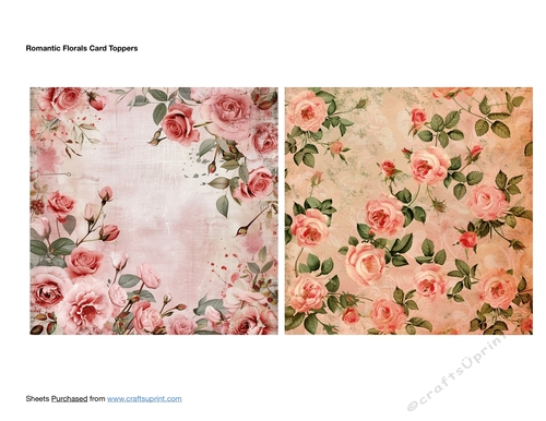 Romantic Florals Card Toppers