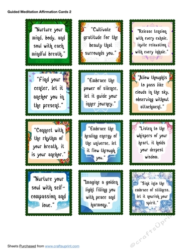 Guided Meditation Affirmation Cards 2