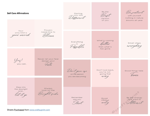 Self Care Affirmations