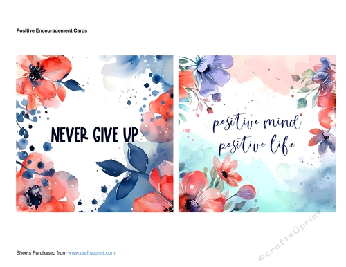 Positive Encouragement Card Toppers