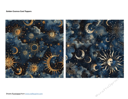 Golden Cosmos Card Toppers