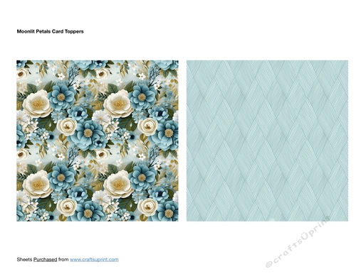 Moonlit Petals Card Toppers