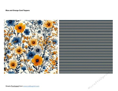 Blue and Orange Card Toppers
